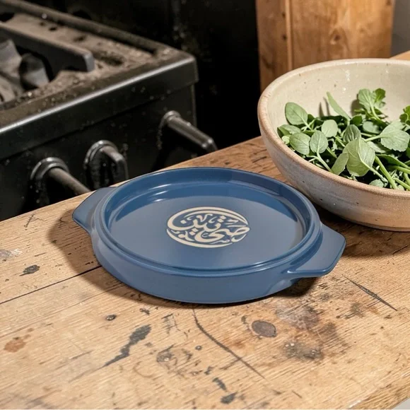 New Our Place Ceramic Flipping Platter, Blue Salt - Picture 4 of 6